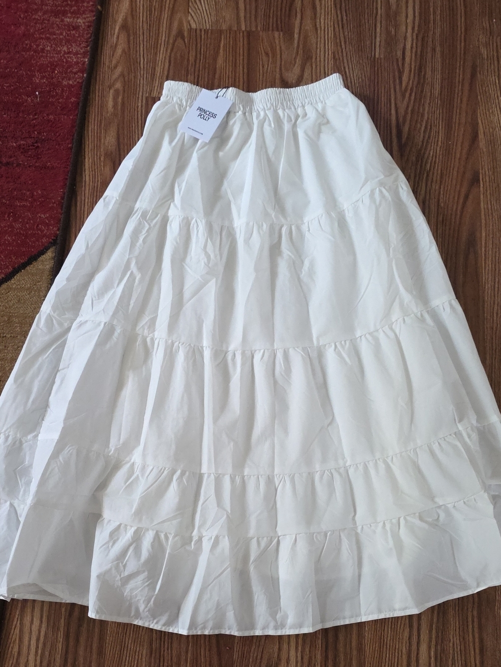 Princess Polly White Tiered Maxi Cotton Skirt - Picture 3 of 8